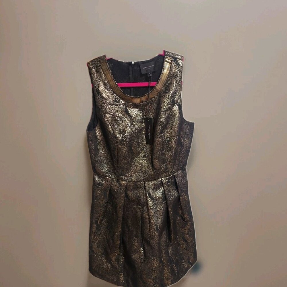 Romeo & Juliet Couture Dress Black Gold Sleeveless Size L Party Homecoming NWT